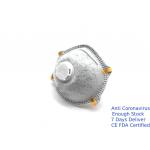 Comfortable Valved Dust Mask Conical Shape FFP2 Carbon Mask White Color CE Approved for sale