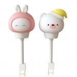 FACTORY custom Toy Lamp PVC Vinyl LED Light Up Toys Cute Cartoon USB Night Lights for sale