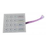 16 key flat industrial custom membrane keypads with industrial metal dome PCB for sale