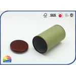 Reusable Food Grade CMYK Composite Paper Tube Matel Botton For Tea Product for sale