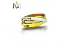 China 1.5mm Thickness Three Piece Stackable Engraved Rings supplier