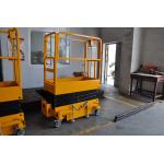 Long Using Period Mini Mobile Scissor Lift With 200Kg Loading And Yellow Color for sale