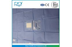 China MAYO SMS Ophthalmic Drape With Pouch Surgical Eye Drape Blue supplier