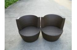 China Luxury Home Resin Wicker Obelisk Chair With Power Coated Aluminum Frame supplier