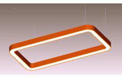 China Industrial Rectangle Linear Light Aluminum LED Linear Pendant Light supplier