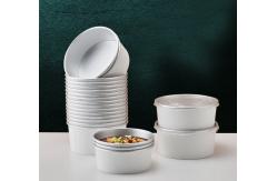 China Food Grade Aluminium Paper Bowls With Lids Takeaway Round Aluminium Foil Bowl supplier