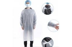 China Disposable Waterproof Food Processing CPE Gown Waterproof Disposable long sleeve CPE gown supplier