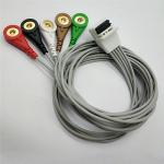 Medical Material Leads Cables , 78cm Gray Ecg Electrode Cable 6 Months Warranty for sale