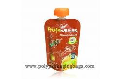 China Gravure Printing 0.18mm Fruit Juice Pouch With Suction Nozzle supplier