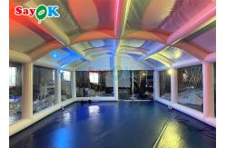 China Airtight Inflatable Pool Cover Transparent Inflatable Swimming Pool Bubble Tent supplier