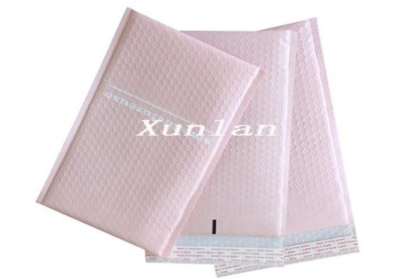Self Sealing Pink Poly Bubble Mailers With Cutom LOGO Print In Bulk