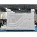 Customized Inflatable White Wedding Bouncy Castle With Slide For Event Party
