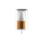 Full Cap Cosmetic Pump Dispenser With AS Material Golden Aluminum Closure for sale