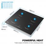 60cm 4 Burners Electric Cooktop 4 Zone Induction Hob 6400W GIB464SC for sale