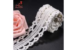 China Stretch Border Water Soluble Lace Trim / White Lace Ribbon 4.5cm Width supplier