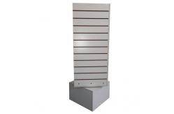China Spinning 4 Sides Slat Panel Display With Metal Hooks supplier