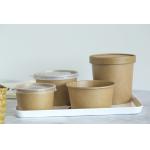 Food grade disposable food grade bamboo paper bowl and spoon for salad soup for sale