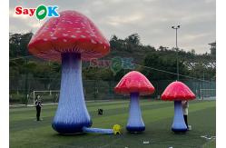China Giant Inflatable Mushroom Model Plant For Wonderland Blow Up Mushroom With Flower supplier
