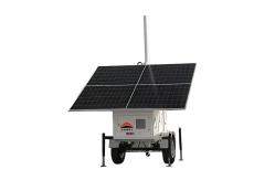 China Solar Surveillance Trailer With 6m Manual Mast For Construction Site Monitoring supplier