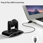 4K PTZ Video Conference Camera 5X Digital Zoom Remote Control