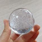 Customized Clear Glitter Ball Shiny Arylic Ball Glitter Powder Resin ball