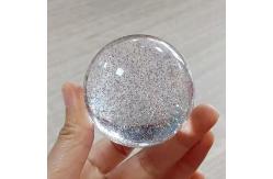China Customized Clear Glitter Ball Shiny Arylic Ball Glitter Powder Resin ball supplier