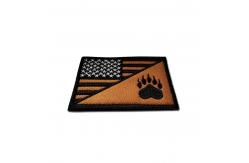 China Full Embroidered Hat Patches Polyester Threads Material For Military supplier