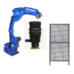 6 Axis Robotic Arm Yaskawa GP12 With CNGBS Gringding Head And Fence For CNC Grinding Robots for sale