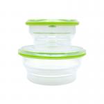 BPA Free Silicone Airtight Collapsible Food Storage Container 400ML for sale