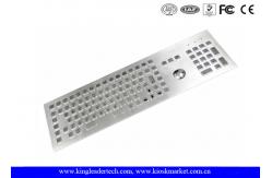 China Ruggedized Industrial Metal Stainless Steel Keyboard With Integrated Optical Trackball supplier