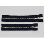 3# Auto Lock Slider Metal Dress Zips , Standard Y Teeth Heavy Duty Metal Zippers for sale