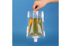 China Custom Gravure Printing Stand Up Liquid Pouches Transparent Drink Juice Spout Pouch supplier