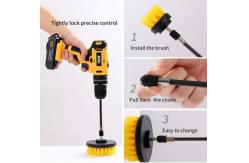 China 4 Pack Drill Brush Attachments Set , Multi Purpose Power Scrubber Cleaning Brush supplier