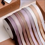 Yama ribbon stock classic light brown chocolate grosgrain ribbon roll for gift box warp for sale