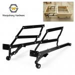 Space-Saving Multifunctional Furniture Fittings Silent Sliding Sofa Bed Conversion Lifting Mechanism Iron Hinge with Casters for sale