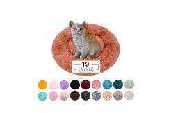 China Round Puppy Anti Anxiety Bed Ventilated Polyester Pet Bed ODM supplier