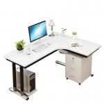Wooden L Shape Office Workstation Desk With Lifting Function for sale
