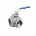 Internal Thread 3 Way Ball Valve Stainless Steel Water General Use