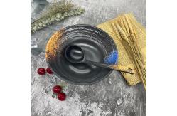 China 8 Inch Melamine Soup Spoon Restaurant Tableware Galaxy Pattern supplier