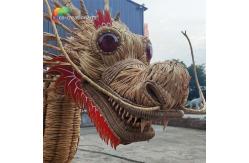 China Steel Frame Custom Made Animatronics Straw Handmade Dragon supplier
