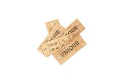 China Bamboo Clothes Label Tag With Information supplier