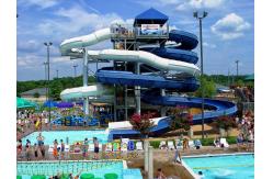 China Outdoor Water Amusement Park Playground Swimming Pool Equipment Spiral Slide Set supplier