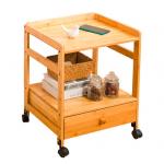 Modern Mini Bamboo Bedside Table / Bedroom Bedside Tables With Wheels for sale