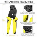 Spade Bullet Connectors Terminal Pin Crimper Multipurpose Durable