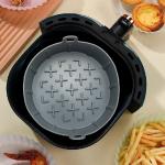 China Food Safe Silicone Kitchen Tool Easy Cleaning Air Fryer Pot Liners Reusable Basket for sale