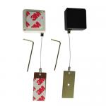 Jewelry Security Retractable Pull Box Tether For Store Protection Square Shape