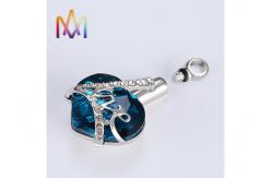 China Multicolor Engraved Heart Cremation Necklace Charms supplier