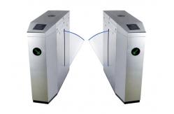 China Gym / Stadium Full Automatic Flap Barrier Turnstile Barrier Gate With LED Lamp supplier
