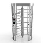 SS304 600 Mm Full Height Turnstile Gate Wired Remote Control Fail Safe