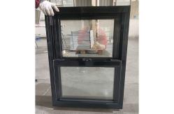 China 3.54inch Thermal Break Aluminum Double Hung Window With Tilt Window Black supplier